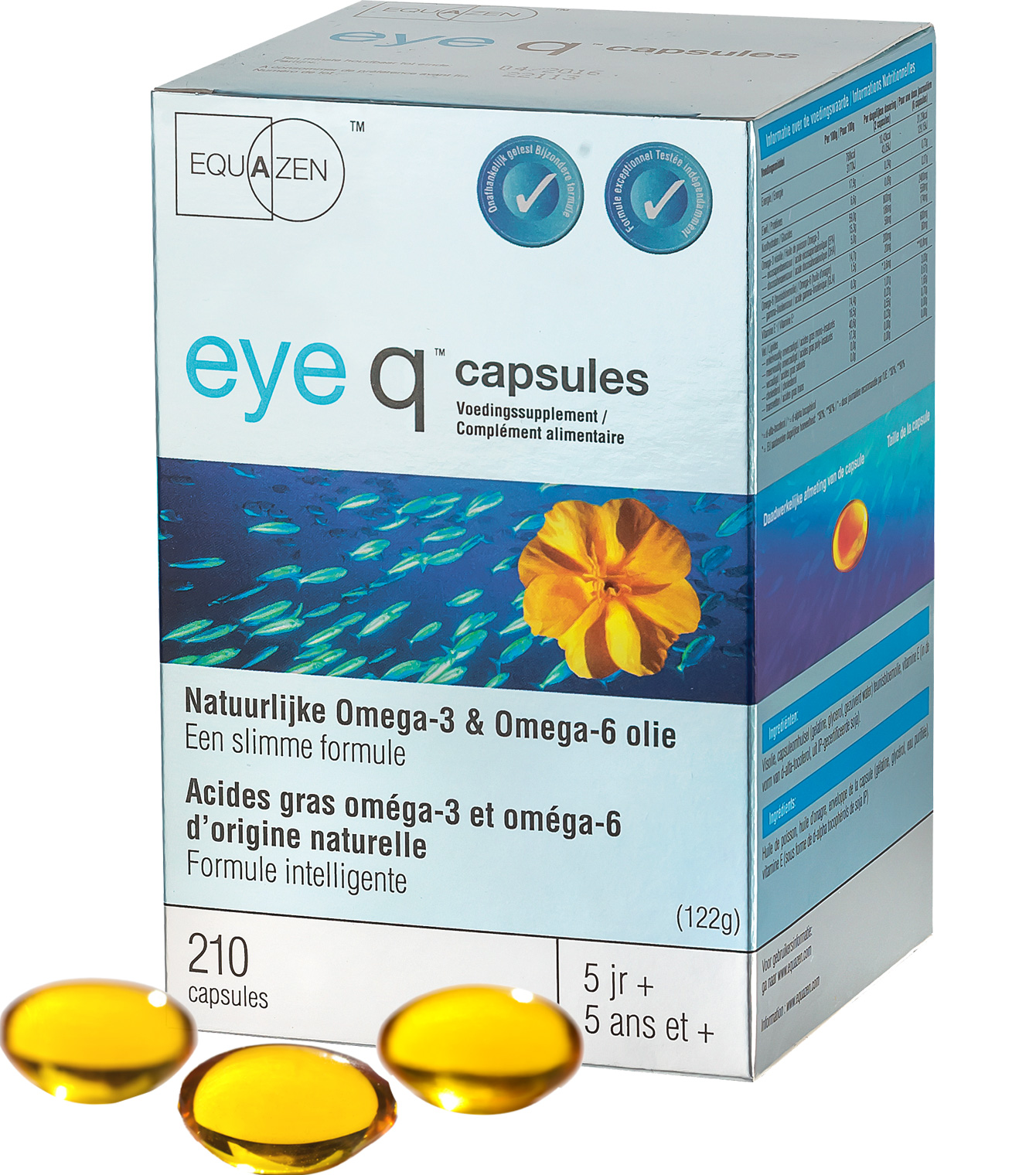 Eye Q natuurlijke omega 3 & 6capsules Curasense